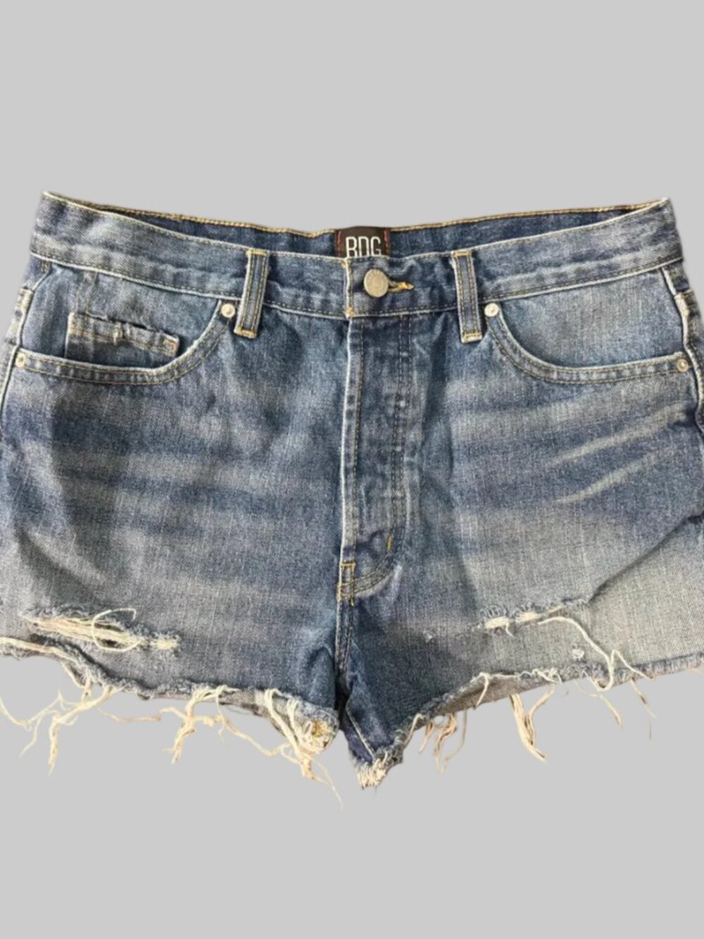 BDG Urban Outfitters Boyfriend Low-Rise Denim Shorts Button Fly 27